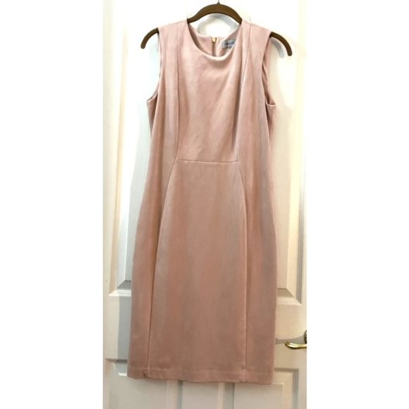 Faux Suede  - blush dress - Size 8 - Picture 1 of 2